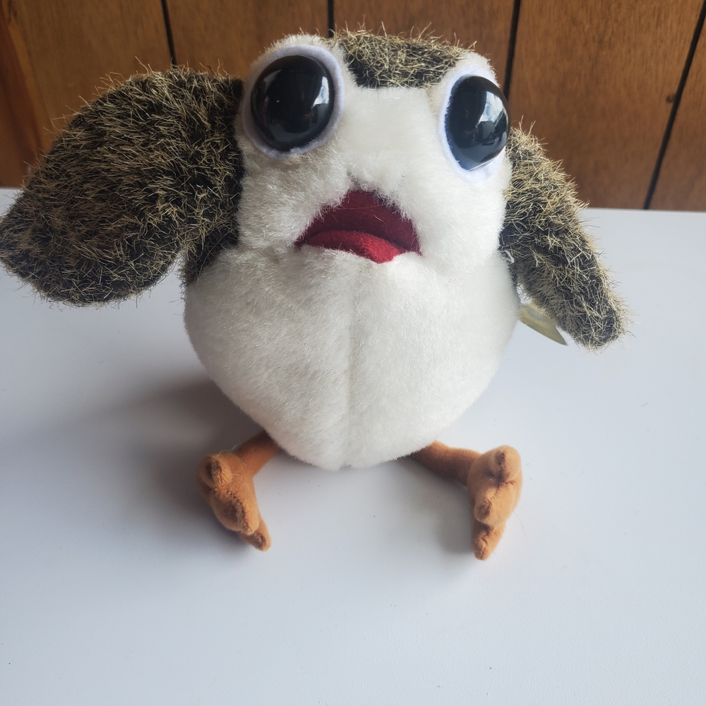 Star Wars Plush Porg Toy - White and Brown